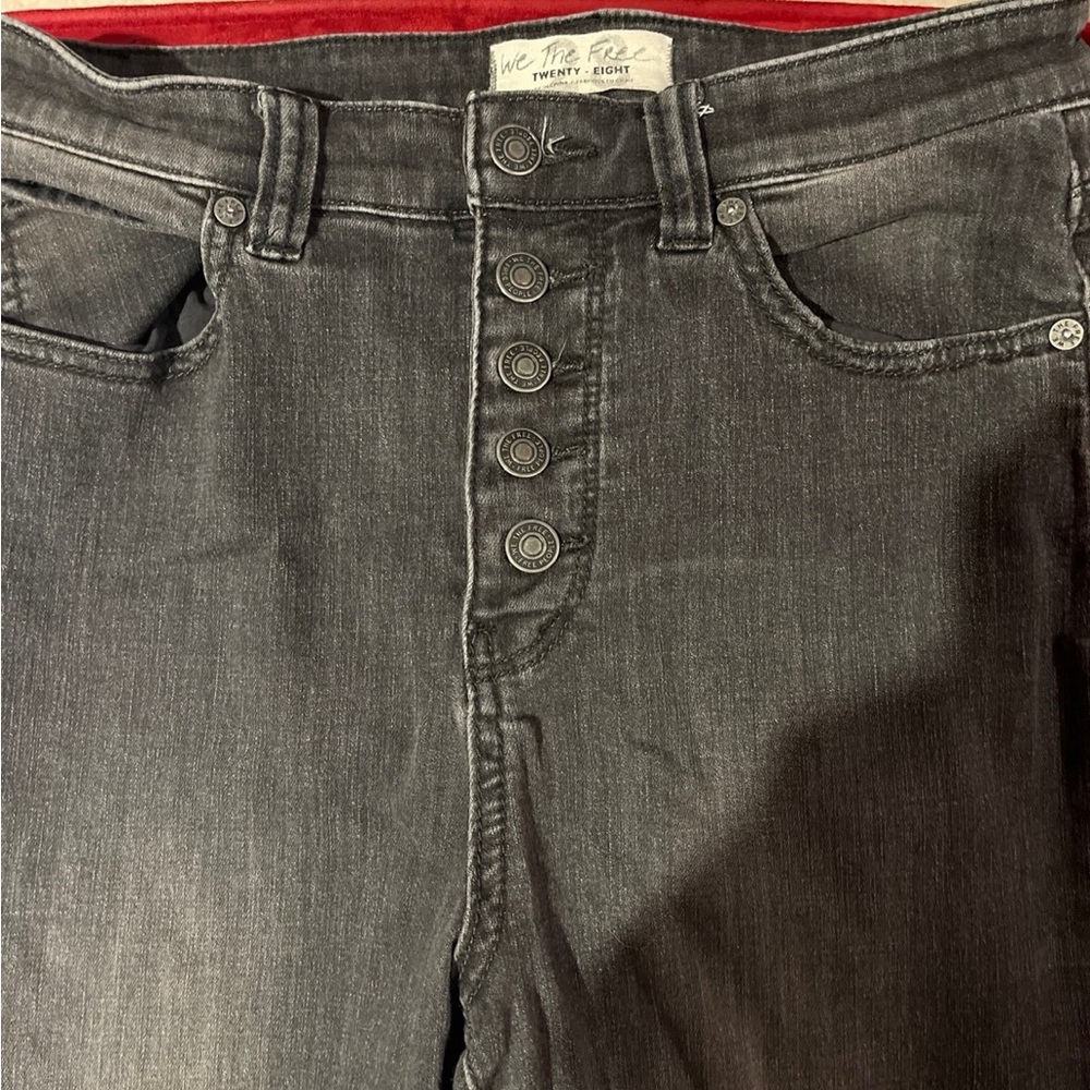 We The Free Gray Flare Jeans